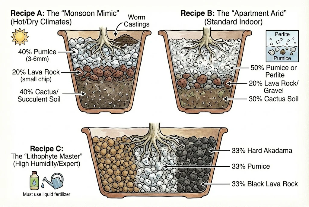 Stephania Kaweesakii (Nova) Care Guide: Three different soil recipes for S. kaweesakii based on climate.