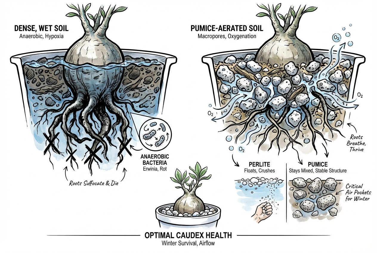 Porous structure of pumice rock holding air pockets