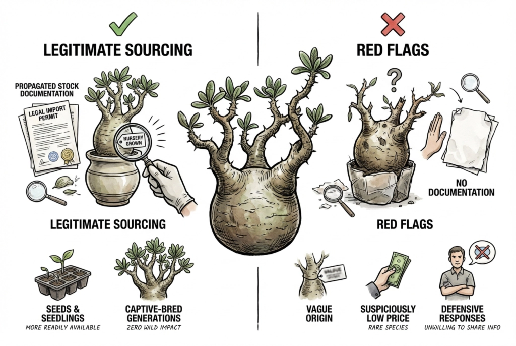 Identifying legitimate versus illegal plant sources