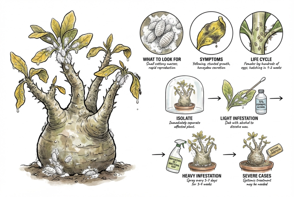 Mealybug pest identification and treatment methods
