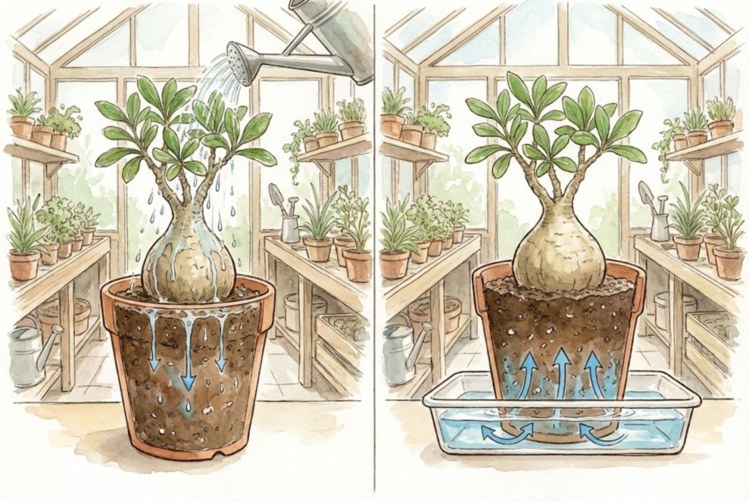 Top-Down vs. Bottom Watering for Caudex Plants