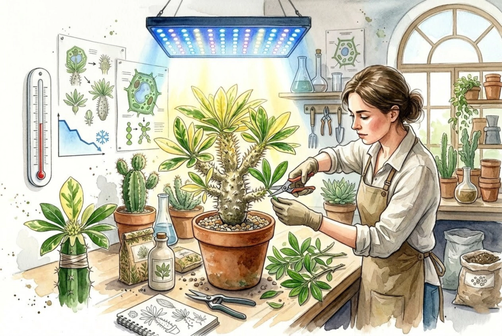 Stop Variegated Pachypodium gracilius From Reverting