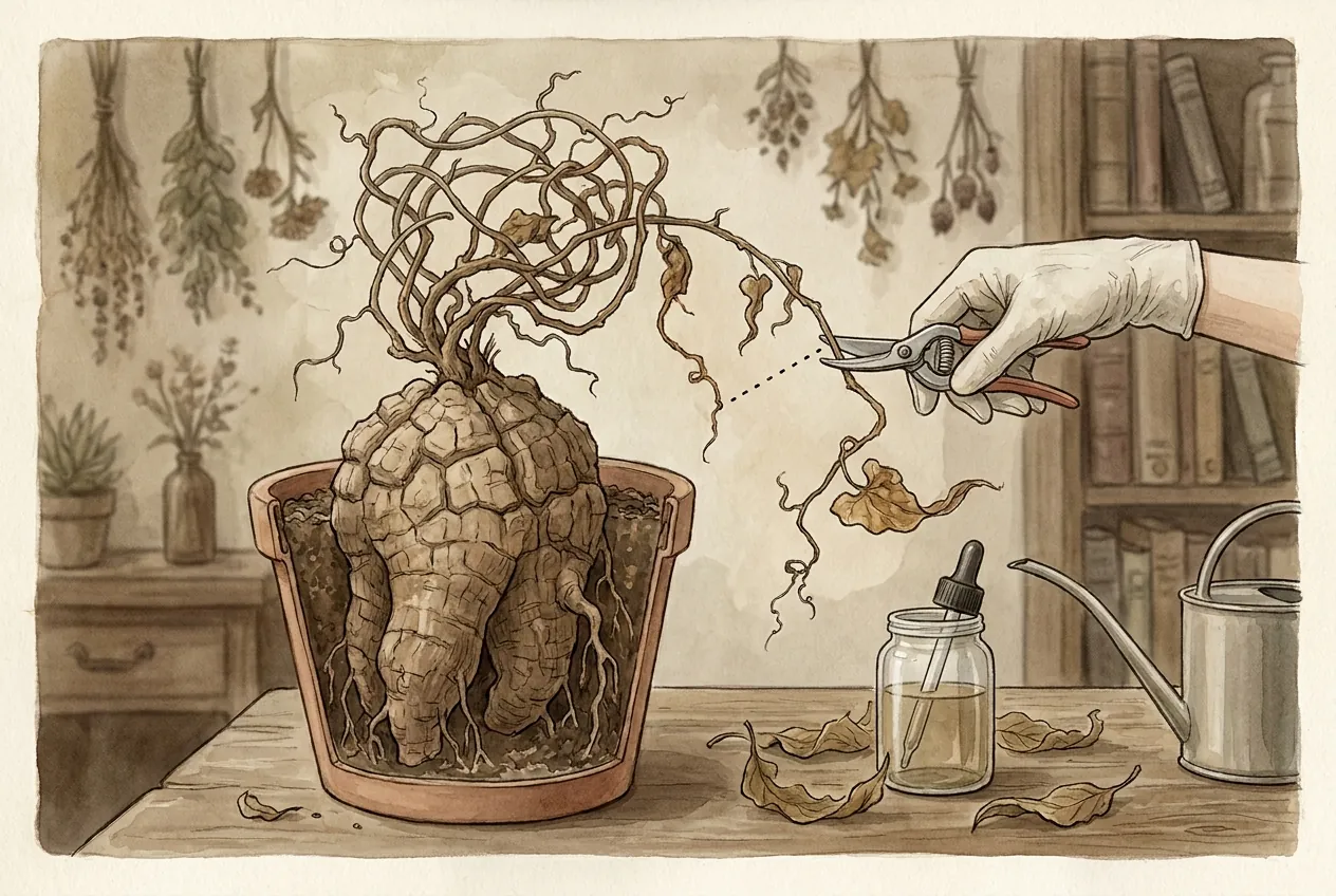 Dioscorea Elephantipes Vine: When to Cut, When to Wait