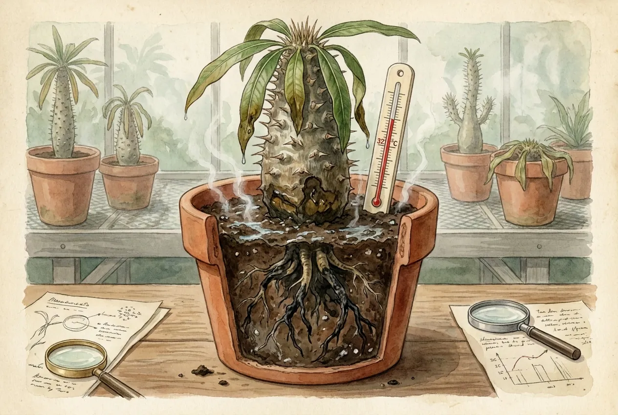 Pachypodium Lamerei Root Rot: Hot Soil Kills Imports