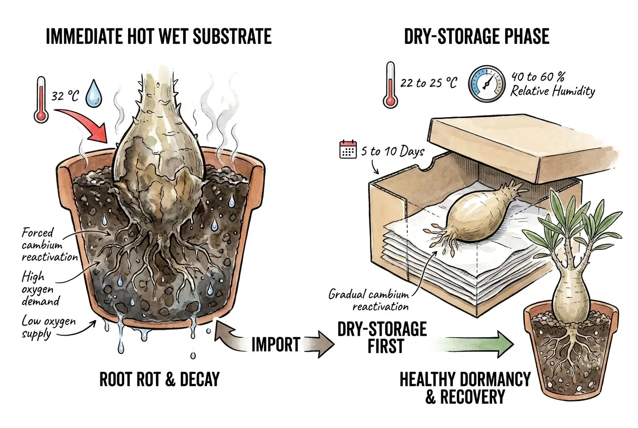 Botanical illustration for: Why does the dry-storage phase matter?