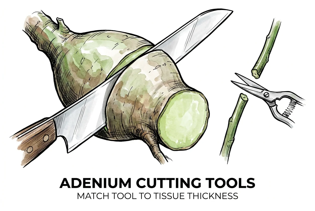 Cutting tools compared for an Adenium rescue