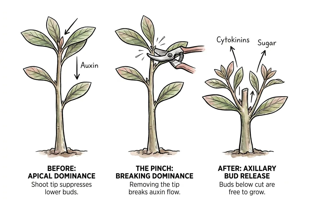 Botanical illustration for: What does the pinch actually change?